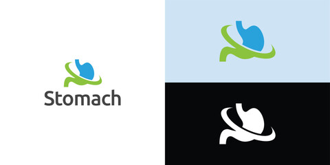 stomach logo. Simple vector logo design for medical human health.