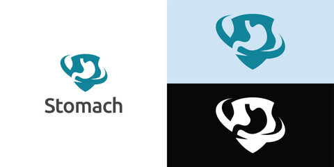 stomach logo. Simple vector logo design for medical human health.