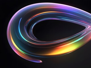 abstract colorful holographic curve glass effect background image