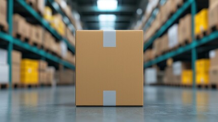 Fototapeta premium Innovative Packaging Solutions in Industrial Warehouse