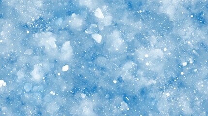 Fototapeta premium Snowy blue texture background. Soft watercolor-style snow effect perfect for winter or holiday-themed projects.