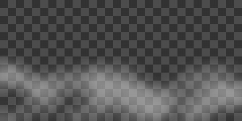 Fog or smoke blue smog clouds on floor isolated transparent special effect.