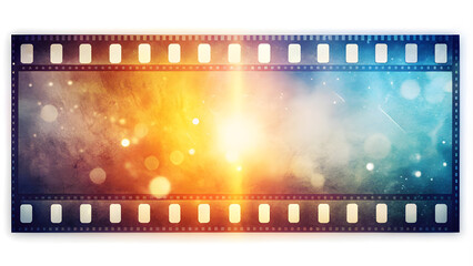 Gradient Light Leak Film Frame with Subtle Grain on White Background. Perfect for: art galleries, photography exhibits, creative events