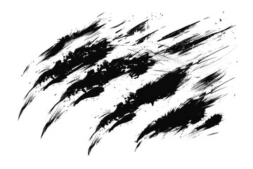 Dynamic black claw marks illustration