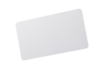 Naklejka premium Levitation of clean credit card isolated on a transparent background.