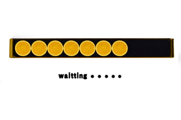 Made of oranges, implying computer updates, going out to eat, resting time, etc., small creativity