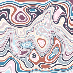 ABSTRACT ILLUSTRATION MARBLED TEXTURE LIQUIFY PSYCHEDELIC PASTEL SOFT COLORFUL DESIGN. OPTICAL ILLUSION BACKGROUND VECTOR DESIGN