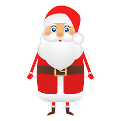 Santa Claus for Christmas on a white background 