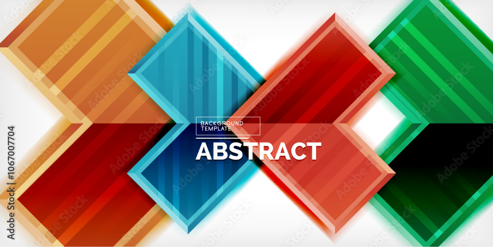 Aufkleber Arrow symbols created with 3d effects and line texture geometric abstract background