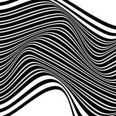 ABSTRACT WAVY LINES BLACK AND WHITE COLOR PATTERN BACKGROUND. GOOD FOR POSTER, WALLPAPER, COVER, FRAME, FLYER, SOCIAL MEDIA, GREETING CARD