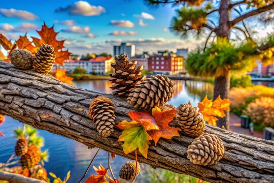 Pinecones on Tree in Titusville, Florida: A Captivating Urban Exploration Photography Scene Captured on October 13, 2024, Showcasing Nature's Beauty Amidst Urban Life