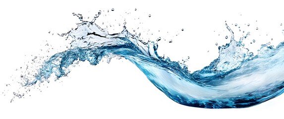 Obraz premium A Splash of Blue Water Against a White Background