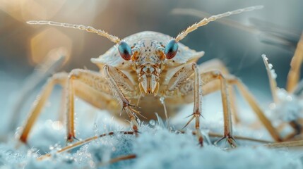 Fototapeta premium a close-up photograph of an insect, likely taken in a natural setting.