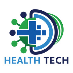 health tech logo design on white background