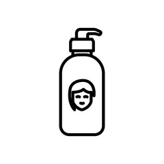 facial cleanser icon vector, line style icon