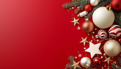 Create a merry christmas atmosphere with sparkling stars and festive ornaments for your holiday celebrations