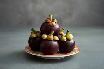 망고스틴 이미지 스튜디오 배경 과일 망고스틴사진 실사