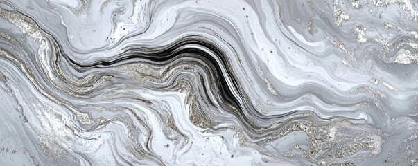 Fototapeta premium Elegant Marbled Silver Texture in Soft Tones