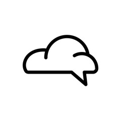 Icon Line cloud chat. Outline style.