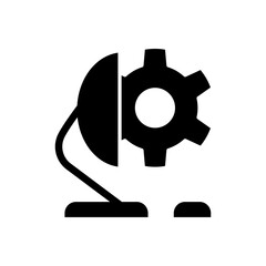 Icon Glyph Computer setting. Solid style.