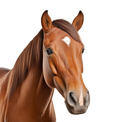 Obraz premium brown horse looking isolated on white