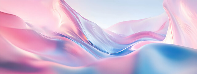 Naklejka premium Website background design featuring soft gradient waves in pastel pink and blue, creating an inviting atmosphere for modern online platforms
