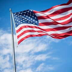 Obraz premium American flag blue sky independence.