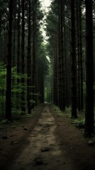 Fototapeta premium Pine forest nature outdoors woodland.