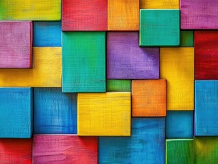 Fototapeta premium Brightly colored geometric shapes