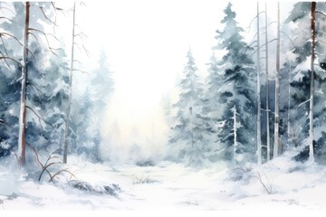 Fototapeta premium Snow landscape outdoors nature.