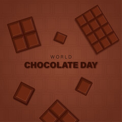 World chocolate day vector template design.