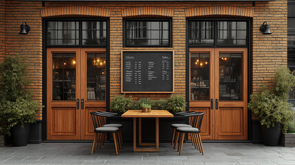 Fototapeta premium カフェのテラス席