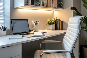 モダンで機能的なホームオフィスのデスクスペース | Modern and Functional Home Office Desk Setup