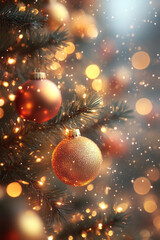 Aesthetic sparkler in focus, with delicate spark trails against a blurred, festive background, evoking New Year joy,