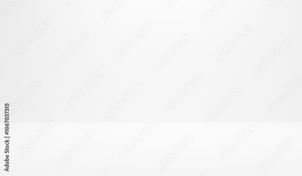 Fototapete White background empty studio room. White abstract empty background room wall copy space - empty place abstract room for design and presentation background