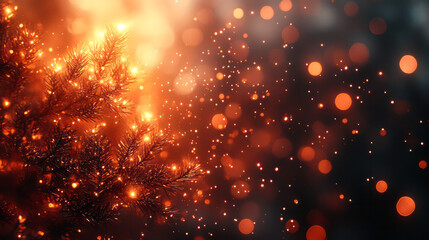 Obraz premium Multiple sparklers creating a mesmerizing light display, with subtle bokeh effects to enhance the New Year celebration mood,