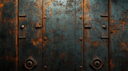 Dark, grunge metal texture with rust spots, rough surface, industrial feel