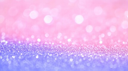 Sparkling pink and blue glitter background with shimmering texture.