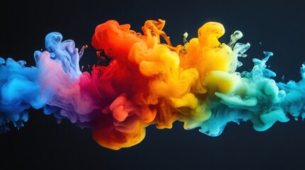 Fototapeta premium Liquid ink in water, mesmerizing flow, high contrast, abstract artistic texture