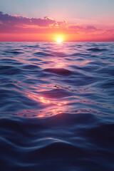 Fototapeta premium Abstract sunset gradient blending vibrant colors with a subtle ripple texture, creating a calm, flowing effect,