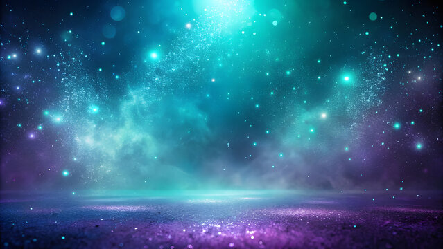 Sci-Fi Retro Purple Background with Teal Shadows and Dust. Perfect for: sci-fi events, retro-themed celebrations, technology exhibitions