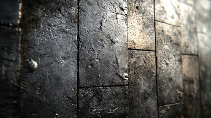 Naklejka premium A close-up of a textured stone ground.