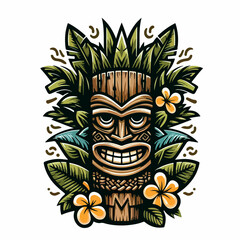tiki logo illustrated