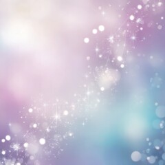 Background featuring light sparkles and soft bokeh effects on a gradient of lavender and blue, creating a dreamy effect."
