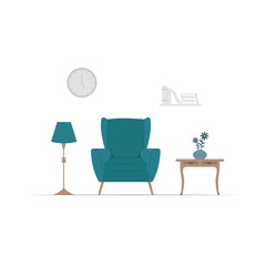 Fototapeta premium Modern Living Room Illustration