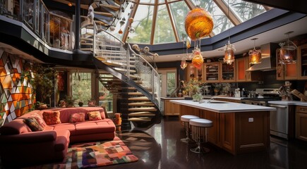 close up of a modern home interior