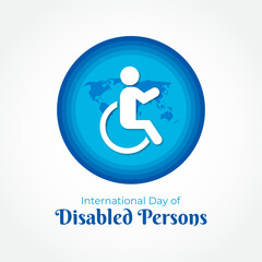 Vector illustration of International Day of Disabled Persons social media template