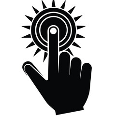 hand touch icon hand clicking symbol