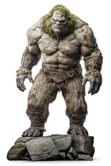 Fototapeta premium Stone troll sculpture statue mammal.