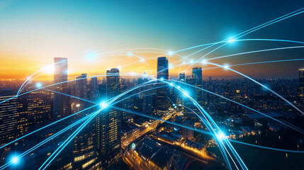 データ通信やグローバルネットワークの象徴